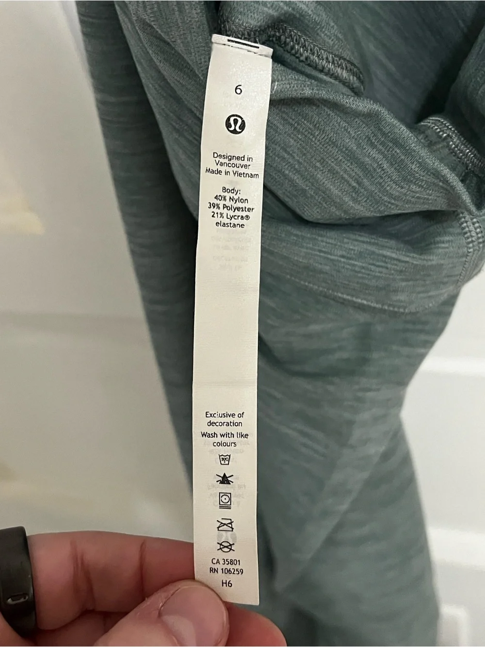 lululemon athletica Heathered Sage Green Leggings